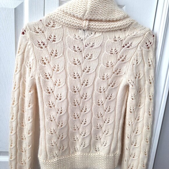 Le Chateau Angora Blend Cream Cardigan - Picture 2 of 9